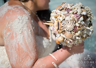 bride's shell bouquet